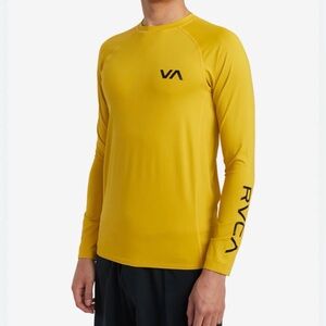 NWT RVCA LS Rashguard | Gold | Large